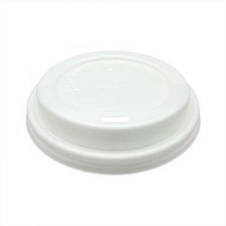 Tapa PLA blanca para vasos de papel Ø 62mm (1.000 uds)