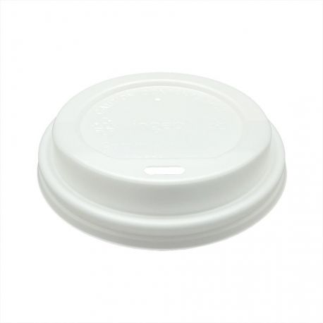 Tapa PLA blanca para vasos de papel Ø 73mm (1.000 uds)