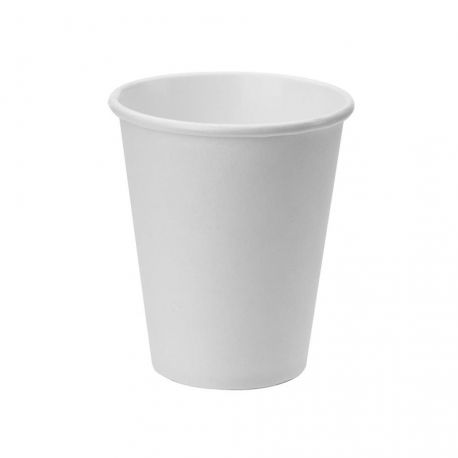 Vasos de papel Blancos Ø 80mm  240ml (8Oz) (1.000 uds)