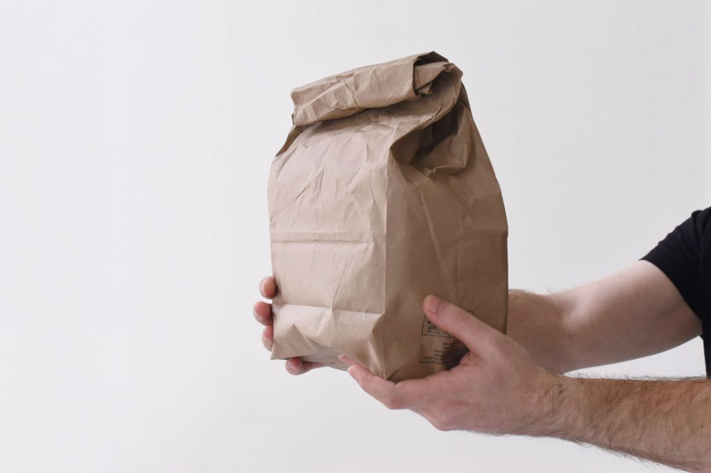 Rentable comida para llevar con bolsas de comida