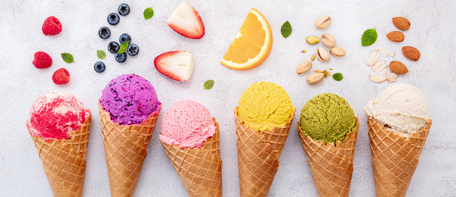 helados para menú de verano para restaurantes