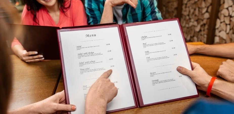 requisitos para cartas y menús de bares y restaurantes valencianos